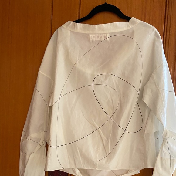 MARNI off white blouse top cotton Italy Sz4-6 - Picture 13 of 16